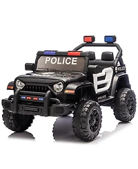 Yobtop 12V Kids Electric Police Car with Parent Remote Control,Dual Motor Drive,Four-Wheel Suspension,Music, Bluetooth, MP3, Usb for Kids