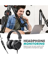 Movo TCB2 Xlr Microphone to Trrs Smartphone Adapter with Headphone Jack - Compatible with iPhone and Android