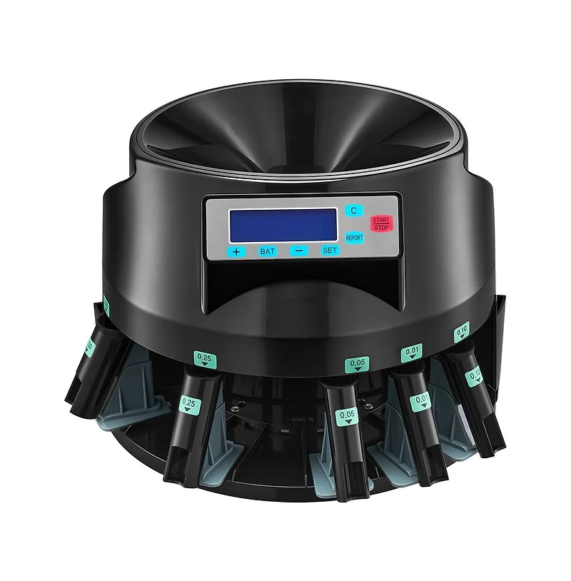 Bestcore Five Denominations 225 Coins Per Minute Coin Counter Machine with Lcd Display