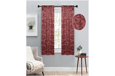 Superior Leaves Machine Washable Room Darkening Blackout Curtains