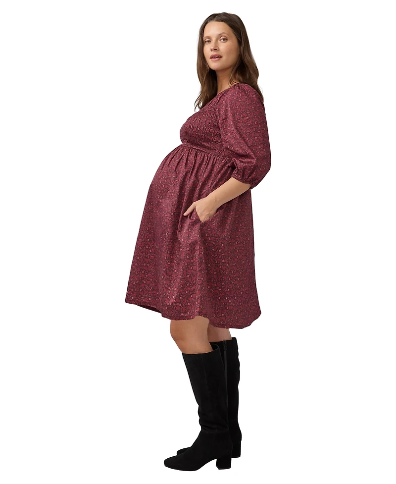 Ingrid + Isabel Women's Smocked Paisley Cotton Dress