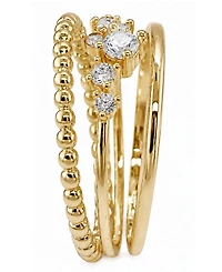 And Now This Cubic Zirconia Triple Stack Ring