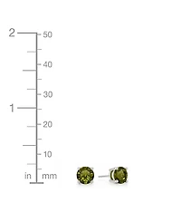 And Now This Glass Stone Stud Earrings Silver-Plate