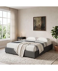 Gaomon Upholstered Metal Platform Bed Frame with Under-Basket Storage