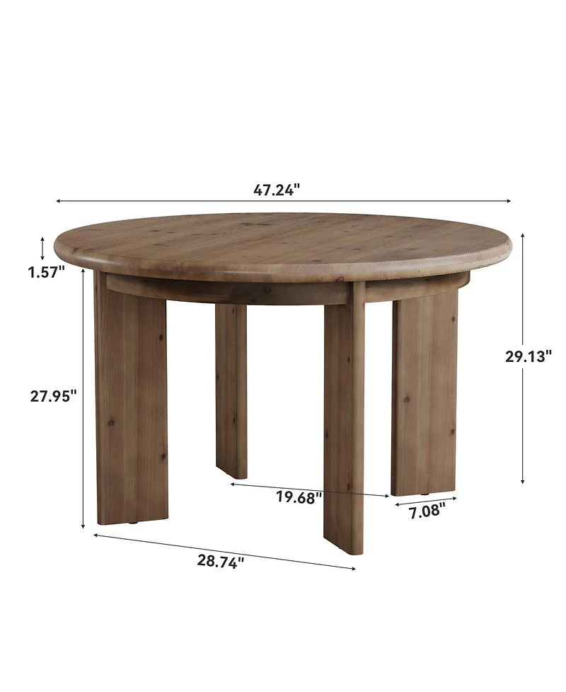 Tribesigns Dining Table for 4-6, Rustic Farmhouse Wood Kitchen Table