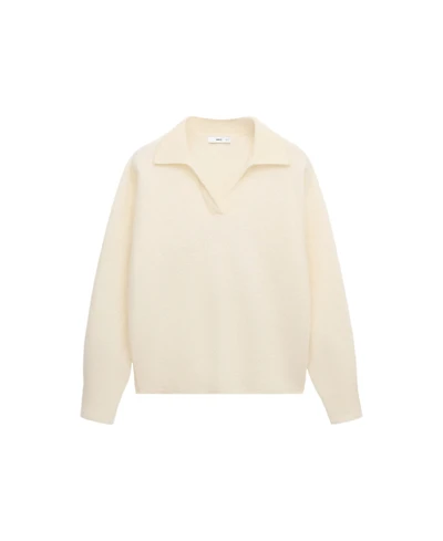 Mango Women's Selection Loose-Fit Polo Sweater