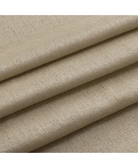 Kate Aurora 1 Piece Flax Semi Sheer Rod Pocket Beige Linen Curtain Panel