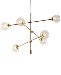 Ink+Ivy Cyrus Metal & Glass Chandelier