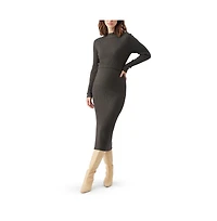 Ripe Maternity Nella Long Sleeve Rib Nursing Knit Dress Ivy