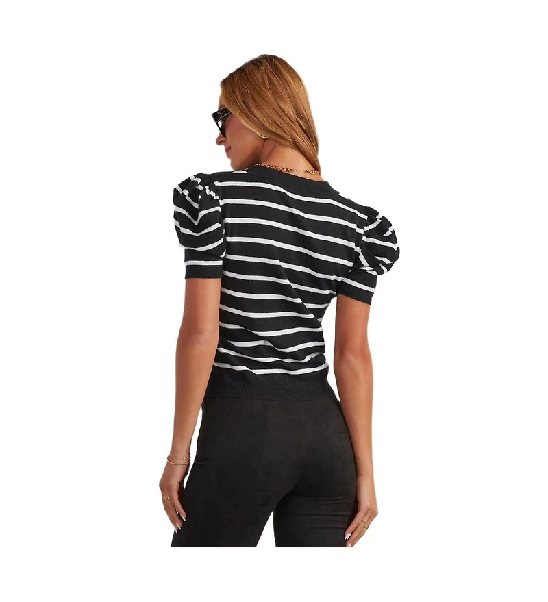 Gallery Seven Women's Trendy Puff Sleeve Knit Top