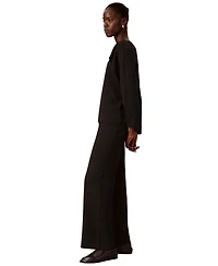 Calvin Klein Women's Asymmetrical Drape Boat Neck Long-Sleeve Sweater