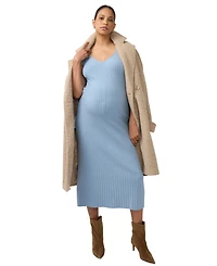 Ingrid + Isabel Maternity Nursing Ribbed Midi Dress
