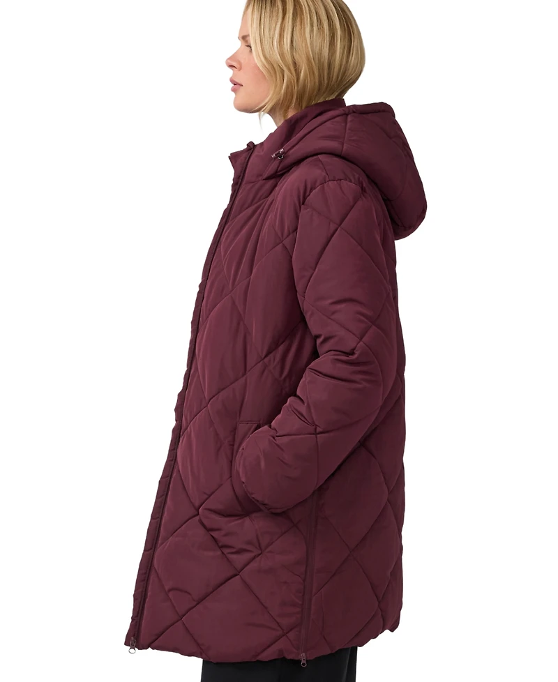 Ingrid + Isabel Maternity Grow-with-You Quilted Hooded Puffer Jacket