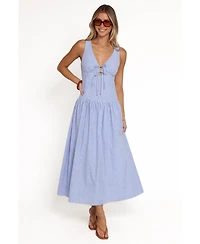 Petal and Pup Women's Vanessa V-Neck Striped Maxi Dress