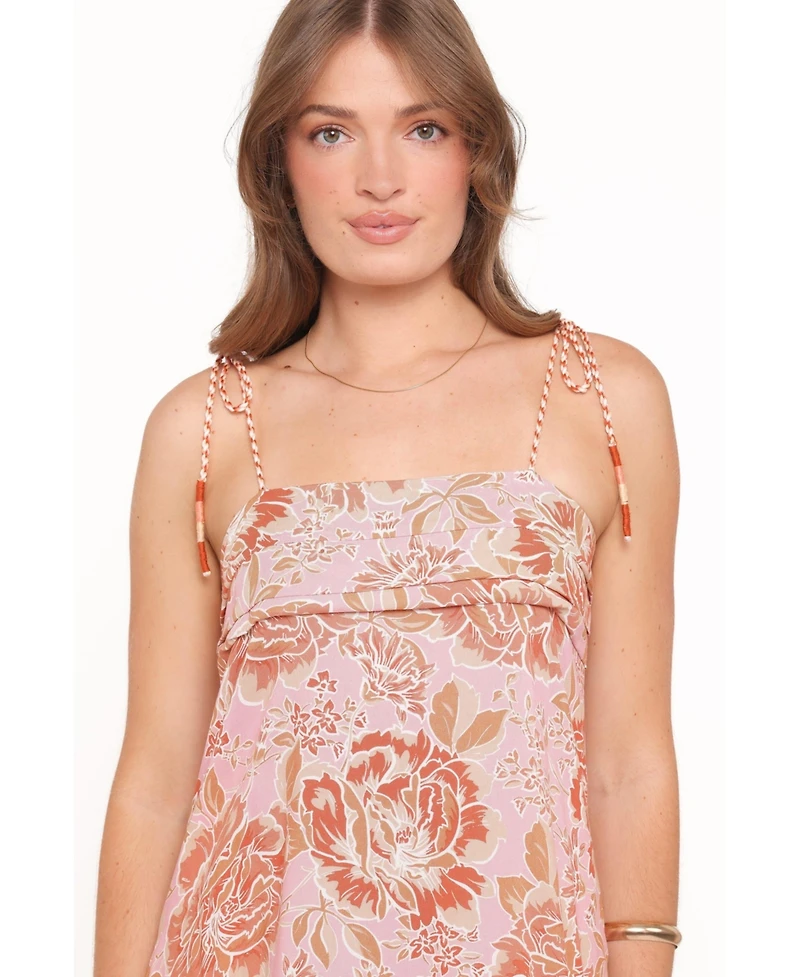 Petal and Pup Women's Kahlie Floral-Print Square-Neck Maxi Dress