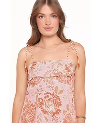 Petal and Pup Women's Kahlie Floral-Print Square-Neck Maxi Dress