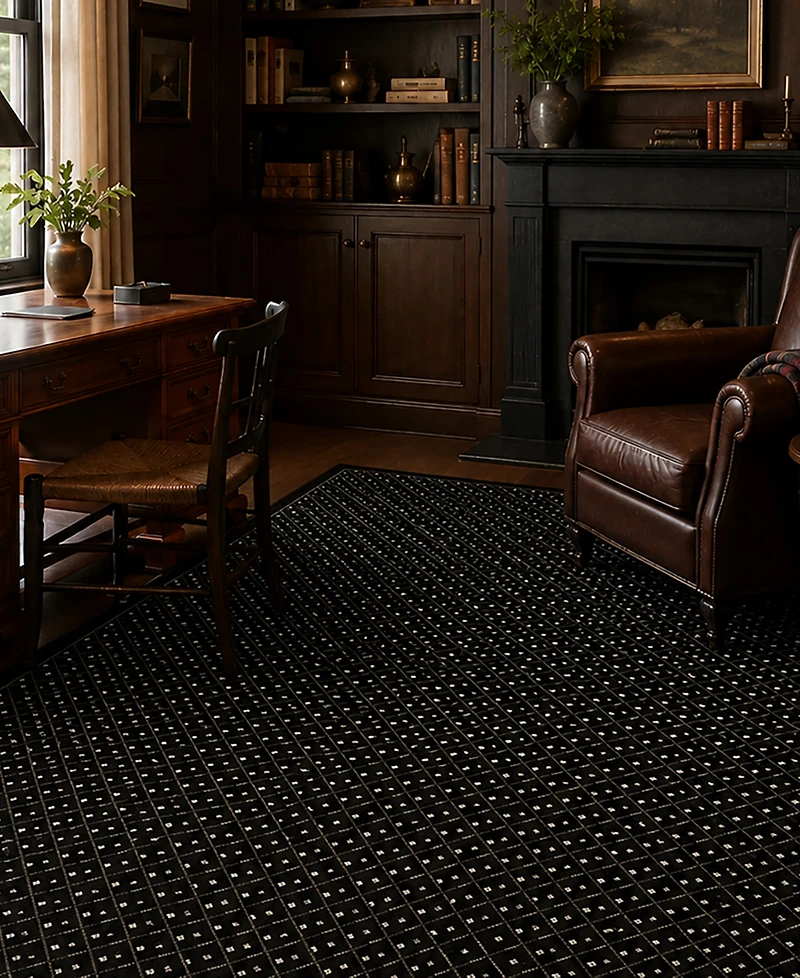 Closeout! Km Home 782/1610/Black Pesaro Black 3'3" x 4'11" Area Rug