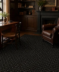 Closeout! Km Home 782/1610/Black Pesaro Black 3'3" x 4'11" Area Rug