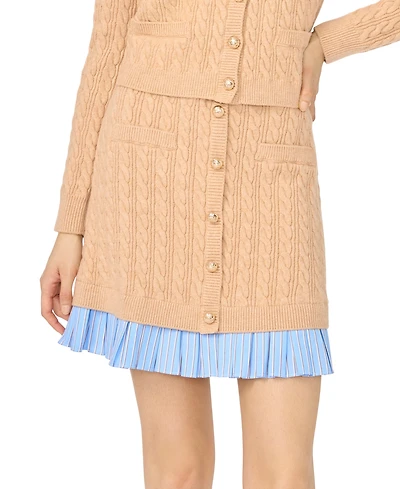 CeCe Women's Cable-Knit A-Line Mini Skirt