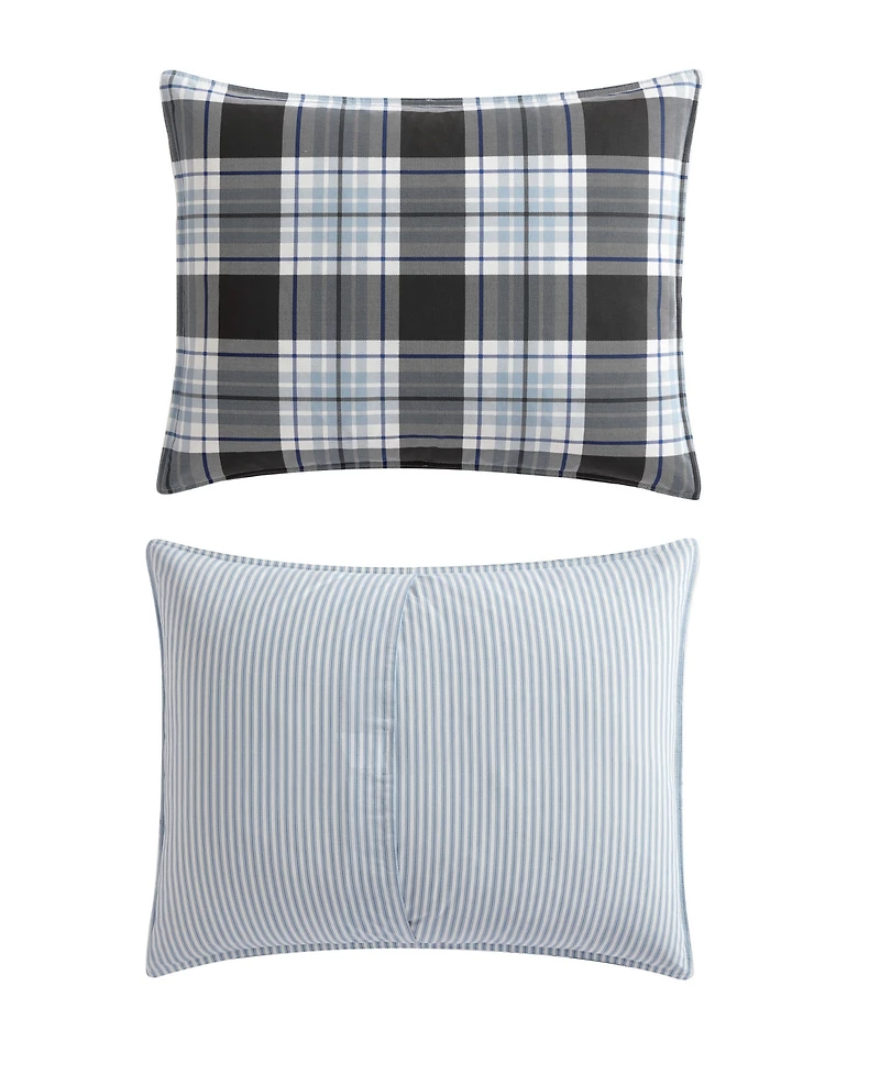 Eddie Bauer Lewis Plaid Atlantic Duvet Cover Set, King