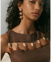 Mint Velvet Women's Beaded Cutout Mini Dress