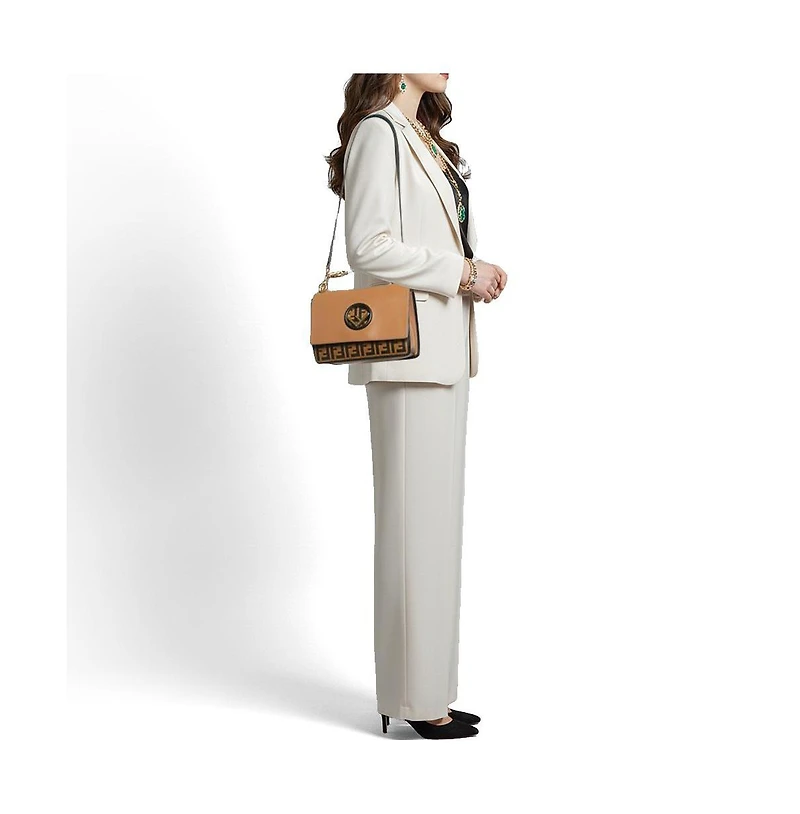 Pre-Owned Fendi Kan I Bicolor Leather Shoulder Bag