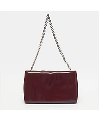 Pre-Owned Salvatore Ferragamo Women's Miss Vara Patent Leather Chain Clutch