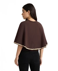 Hunter Women's Cape Sleeve Knit Sweater Top