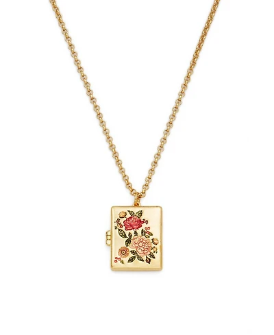 Fable England Eve Floral Locket in Gold
