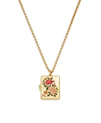 Fable England Eve Floral Locket in Gold