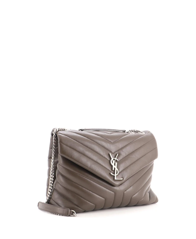 Pre-Owned Saint Laurent Medium Loulou Shoulder Bag Matelasse Chevron Leather