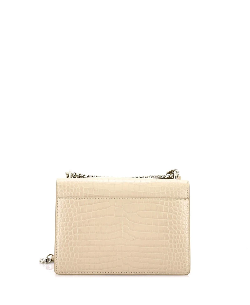 Pre-Owned Saint Laurent Medium Sunset Crossbody Bag Embossed Leather