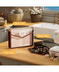 Danrong Expanding File Folders Document Organizer Snap Closure Label Pocket Large Capacity For School Office Home