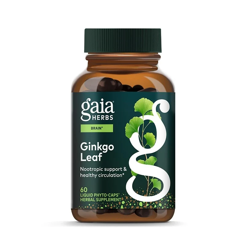 Gaia Herbs Ginkgo Leaf - Traditionally Used to Support Healthy Circulation and Brain Function - Organic, Herbal Supplement