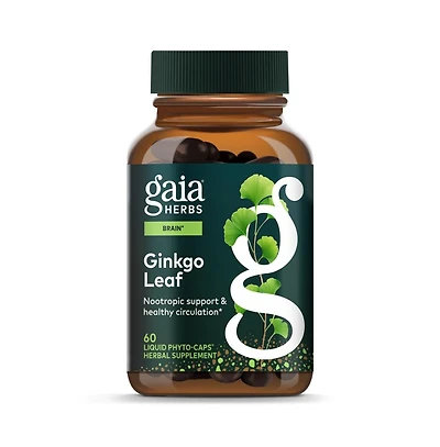 Gaia Herbs Ginkgo Leaf - Traditionally Used to Support Healthy Circulation and Brain Function - Organic, Herbal Supplement