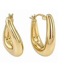 And Now This 18K Gold Plated Puff Hoop Earring