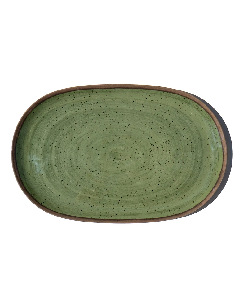 Abode Homewares Retreat Pottery 10.9" Melamine Oval Platter