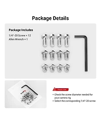 SmallRig Hex Screw Pack, 12-Pack