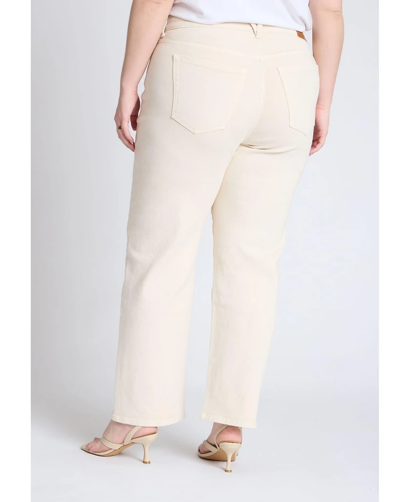 Eloquii Women's Plus The Naomi Comfort Stretch Straight Jean
