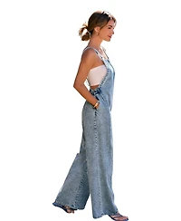 Cupshe Women's Square Neck Denim Jumpsuit