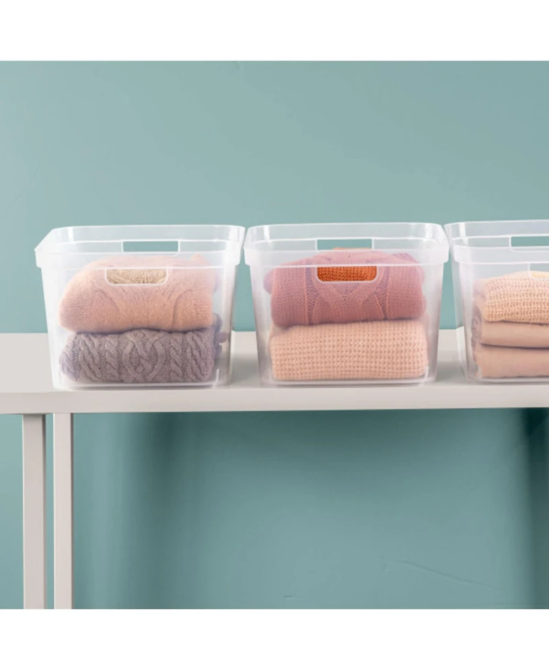 Sterilite 8.25x12.25x15 In Storage Bin w/ Carry Through Handles, Clear (24 Pack)