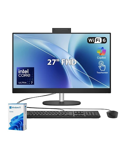 Hp Essential 27" Touchscreen All-in-One Desktop with Intel Core Ultra 7