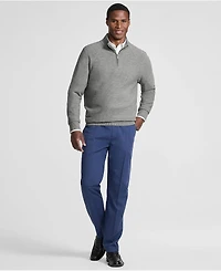 Lands' End Men's Long Sleeve Washable Merino Wool Quarter Zip Sweater