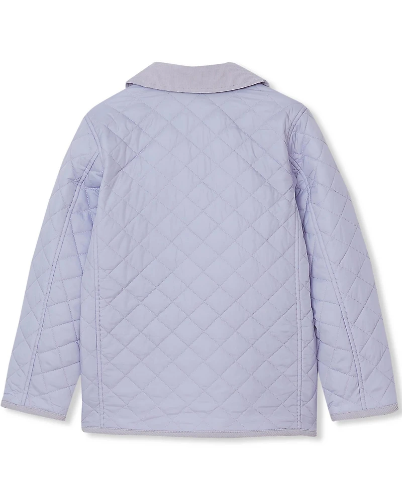 Lands' End Girls' 4-16 Water-Resistant Quilted Corduroy Collar Jacket