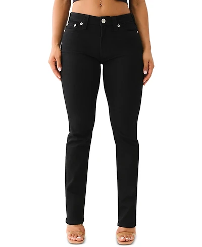 True Religion Women's Billie Mid-Rise Straight Jeans