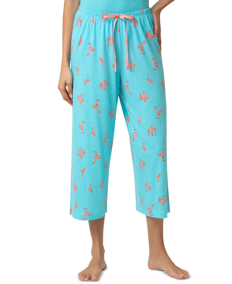 Hue Women's Printed Capri Mid-Rise Pants