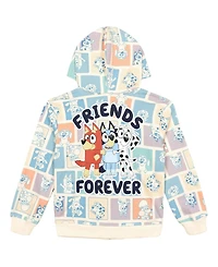 Bluey Boys' 2T-12 Full-Zip Fleece Hoodie