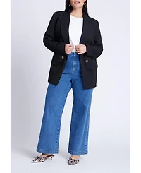 Eloquii Women's Plus Long Relaxed Blazer