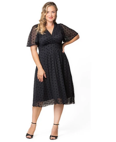 Kiyonna Plus Margot Mesh Cocktail Dress