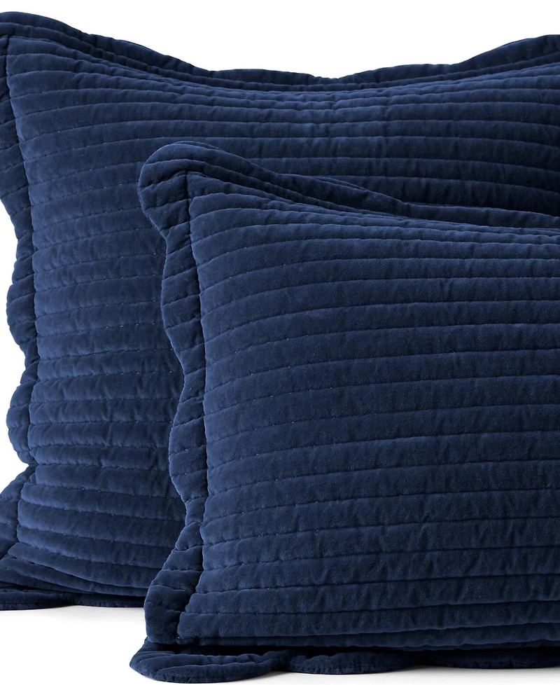 Lands' End Velvet Scallop Pillow Sham